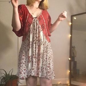 Free People Floral Boho Mini Dress